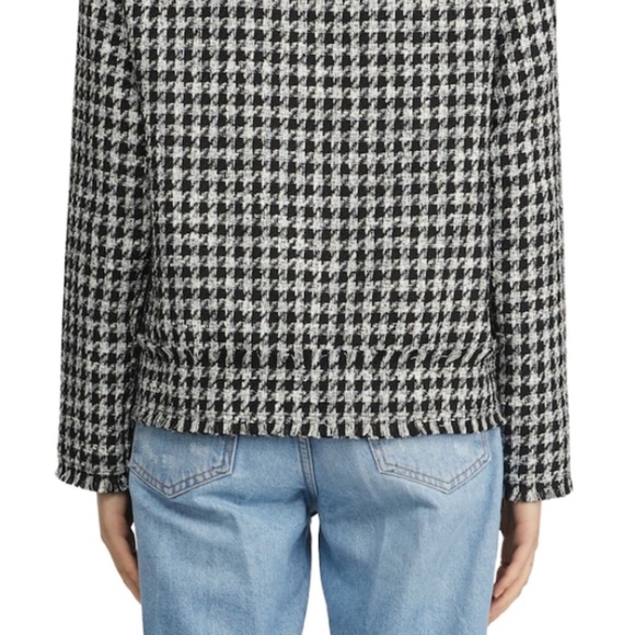 NVLT Tweed Trucker Jacket - Black Combo - Size L - Picture 3 of 7